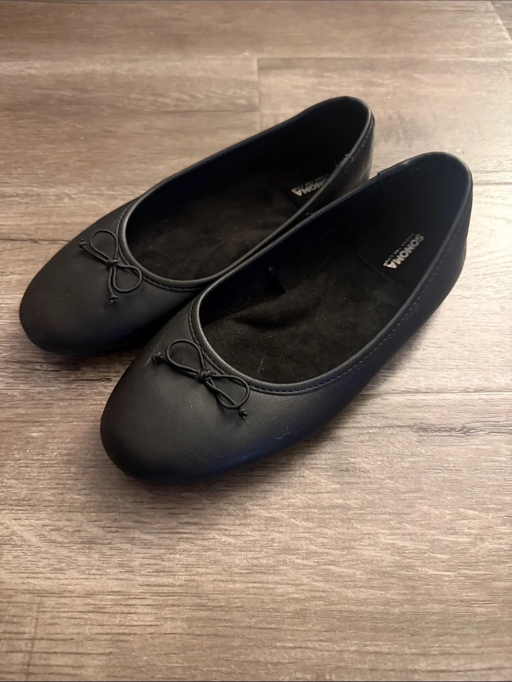 Black Kids Girls Ballet Flats - Classic Bow